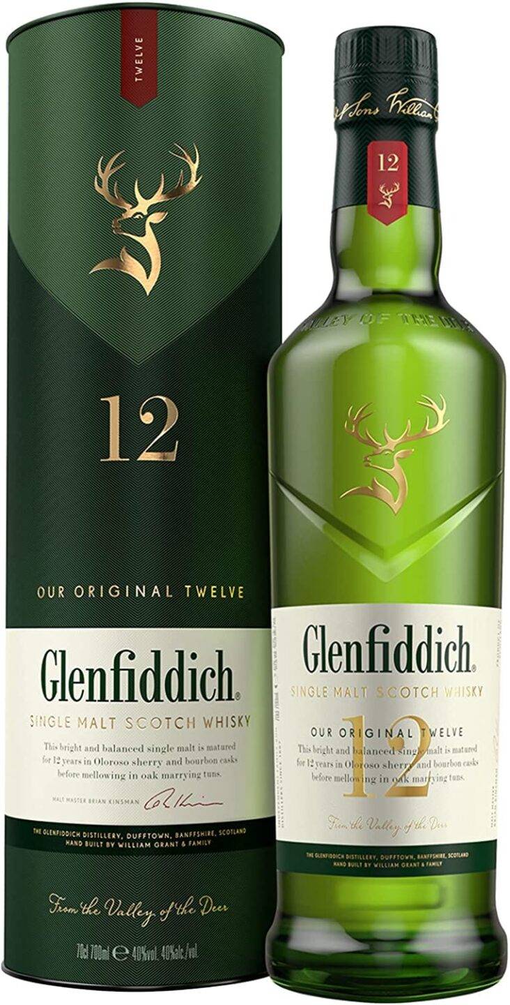12 Glenfiddich Single Malt Scotch Wisky 70Cl