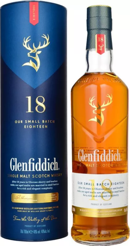 18 Glenfiddich Single Malt Scotch Whisky