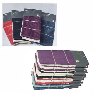 2 Dotty Stitch Tea Towels