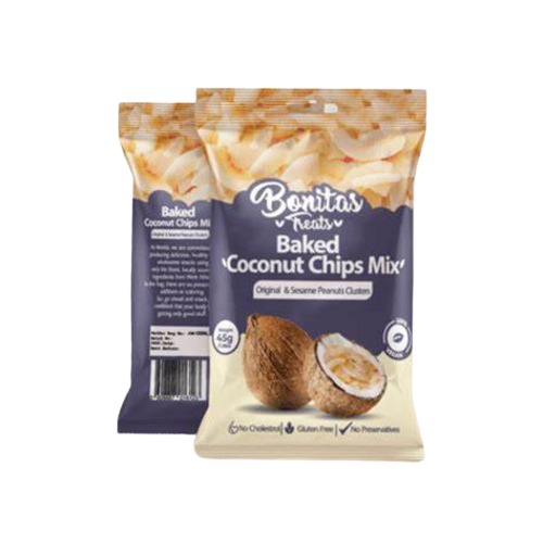 Bonitas Baked Coconut Chips 45G