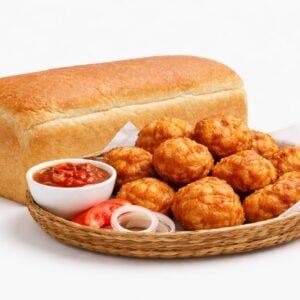 Agege Bread Combo (moimoi, Akara, Suya, Ewa Agoyin)