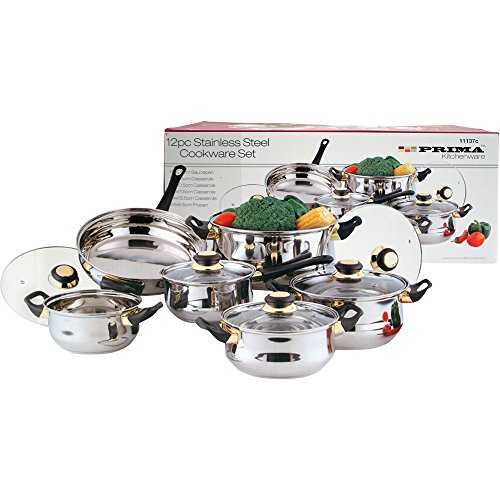 Prima 12Pc Stainless Steel Cookware Set 11137C